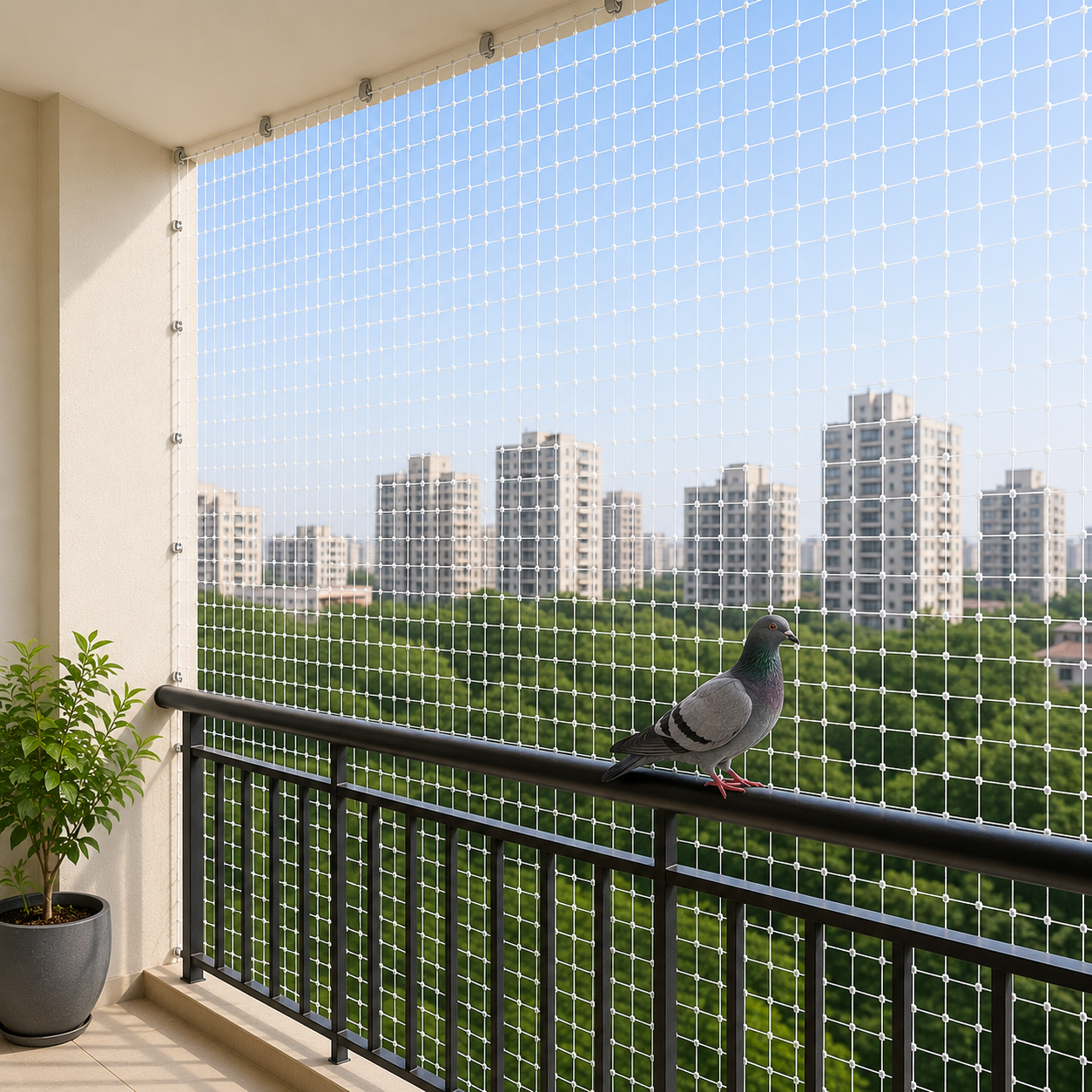 Balcony safety nets for child and pet protection