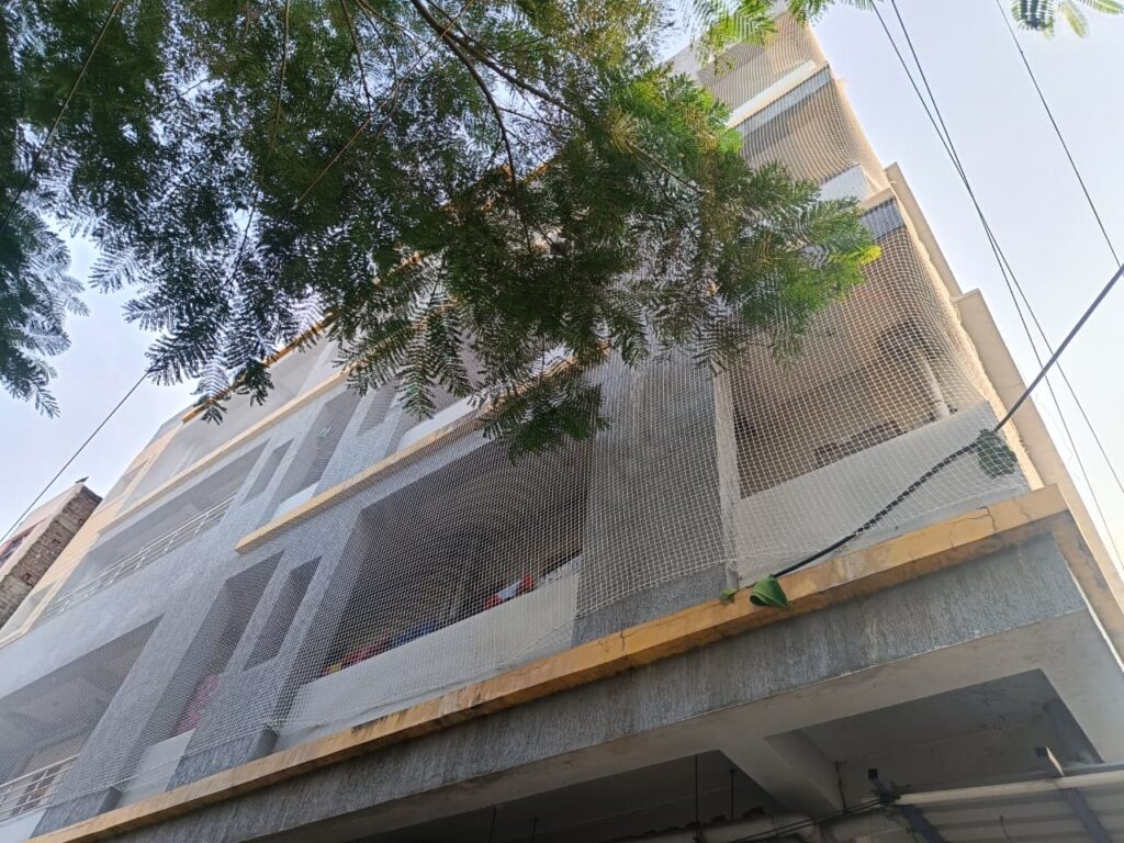 building covering nets in Hyderabad construction site