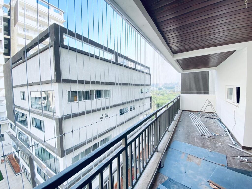 invisible grill for balcony safety