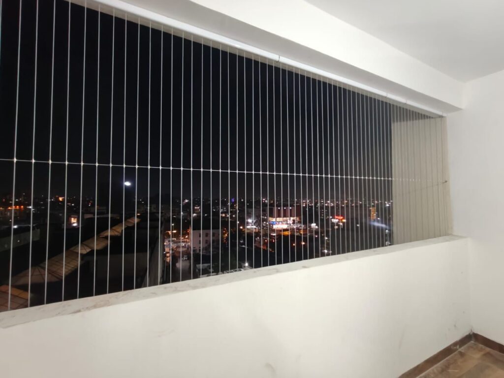 stainless steel invisible grill wires close view