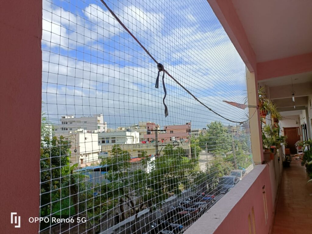 Balcony safety nets in Hyderabad for child safety and pigeon protection