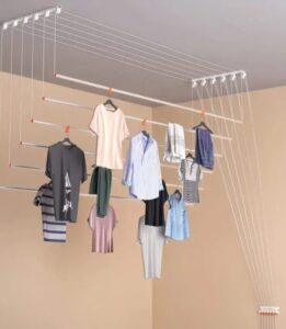 Ceiling cloth hanger installation service in Hyderabad for space saving laundry solution