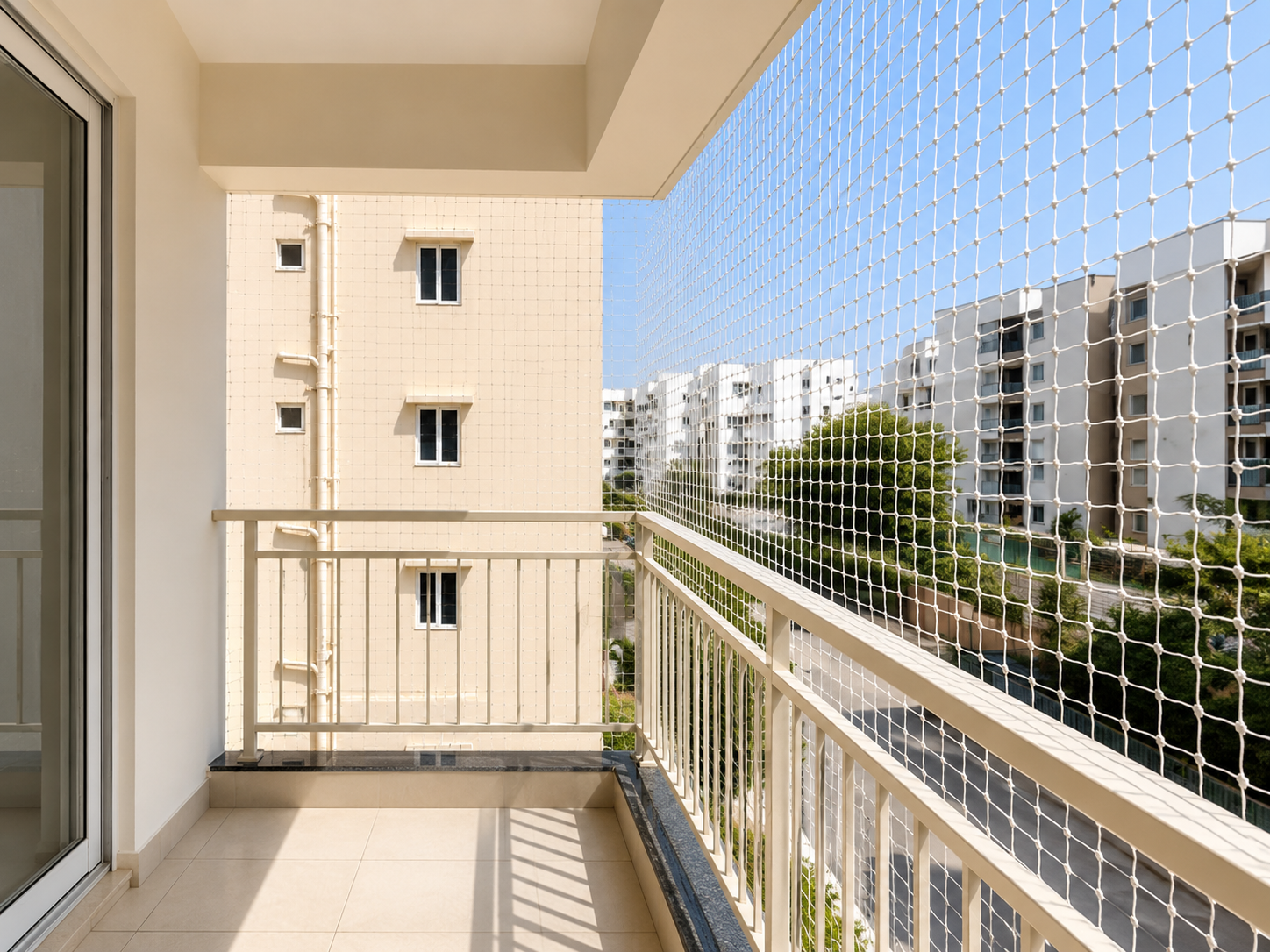 Balcony safety nets completed job Vijayawada Andhra Pradesh