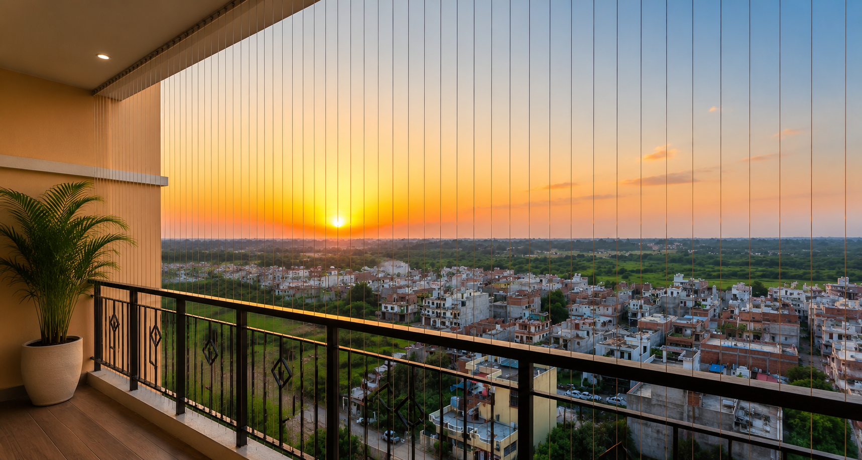Invisible grills Guntur AP delta zone Grade 316 installed apartment balcony 2026