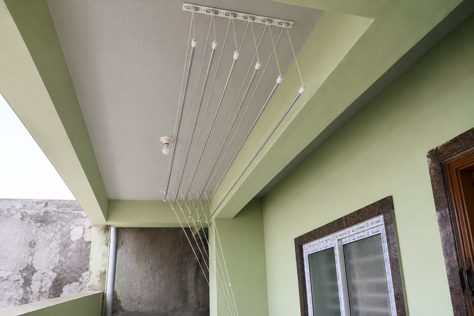 Ceiling cloth hanger installed in room Palnadu district Narasaraopet