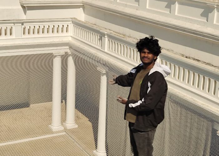 building terrace top net covering for safety and protection